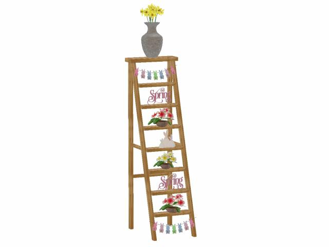 Spring Ladder Decor