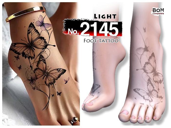 (Foot Tattoo) No.2145 Light