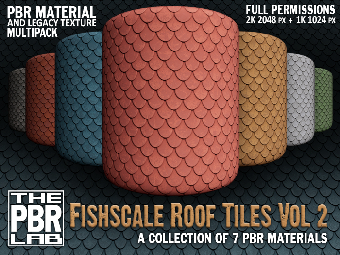 The PBR Lab - Fishscale Roof Tiles Vol 2 Multipack
