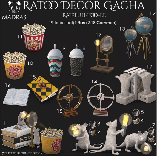 12 MADRAS Globe Decor Gold