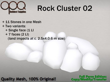 Full perm mesh rock pile with 11 stones - OPQ Rock Cluster 02