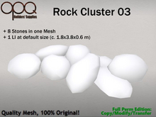 Full perm mesh rock group with 8 stones - OPQ Rock Cluster 03