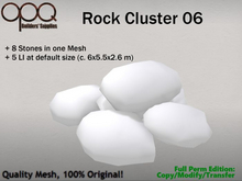 Full perm mesh rock pile with 8 stones - OPQ Rock Cluster 06