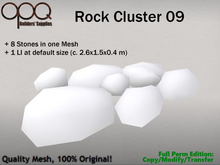 8 stones in one full perm mesh - OPQ Rock Cluster 09