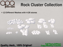 Full perm mesh rock piles with 4-26 stones - OPQ Rock Cluster Collection