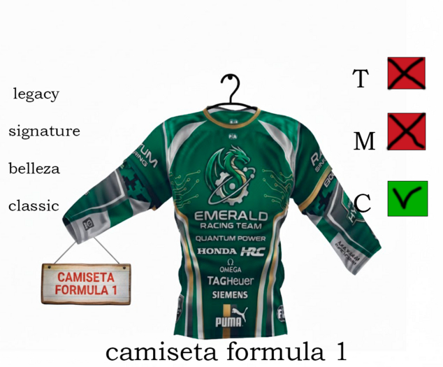 CAMISETA FORMULA 1 RACING HONDA