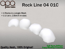 4 stones in a curved line - OPQ Rock Line 04 01C