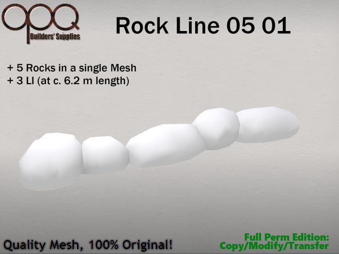 5 stones in a line - OPQ Rock Line 05 01