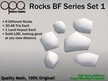 6 Full Perm 1 LI Low Poly Rocks - OPQ Rocks BF Series Set 1