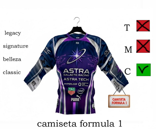 CAMISETA FORMULA 1 RACING LILA