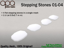 4 squarish stepping stones or pavers in one mesh - OPQ Stepping Stones 01-04