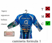 CAMISETA FORMULA 1 RACING AZUL