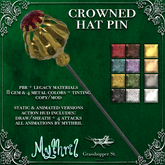 Grasshopper St Crowned Hat Pin