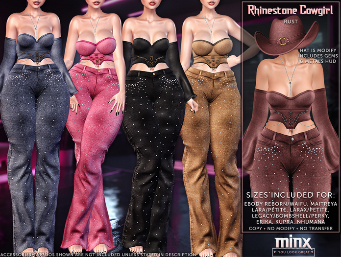 Minx - Rhinestone Cowgirl - Rust (add me)