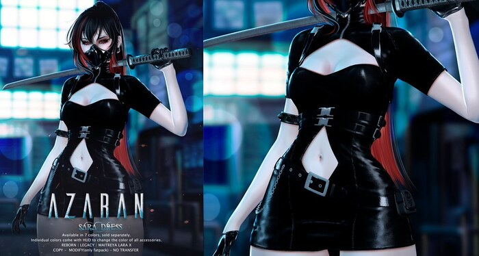 AZARAN - SARA DRESS - RED.