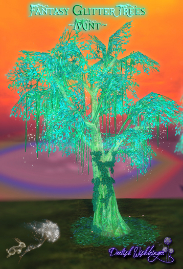 DEMO Fantasy Glitter Trees Mint
