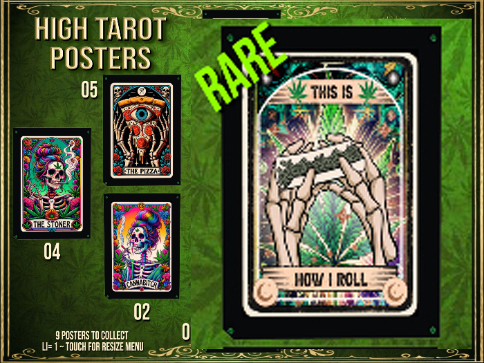 )O( GC: High Tarot Poster-How I Roll-RARE