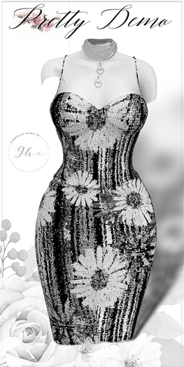 {GH} Demo Winter Daisy – PBR Corset Dress 2025 – Maitreya Lara/LaraX, ReBorn, Legacy, Belleza, Slink, Tonic, Fitmesh  ✦