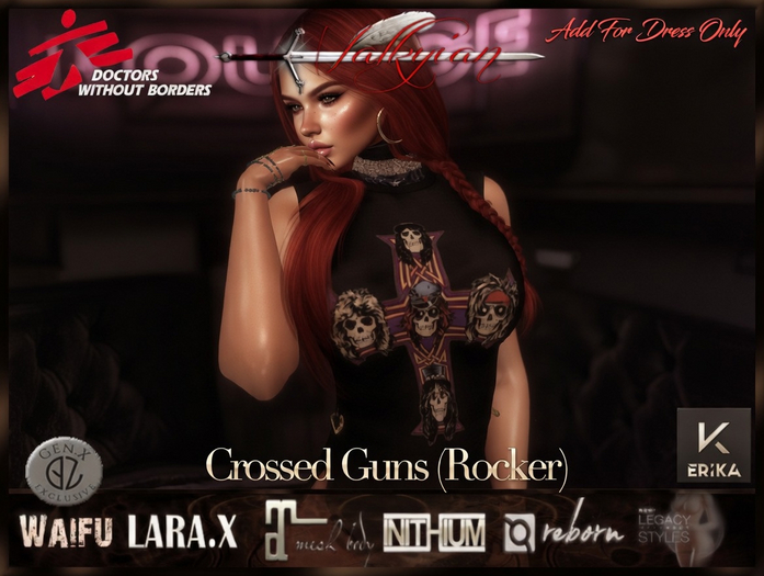 ~Valkyrian~Crossed Guns (Rocker)   (ADD)