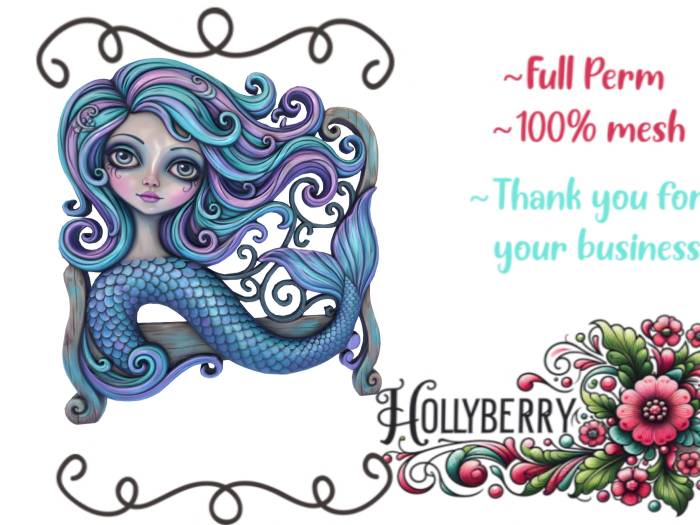 HB: Mermaid Sign or Headboard FuLL PERM