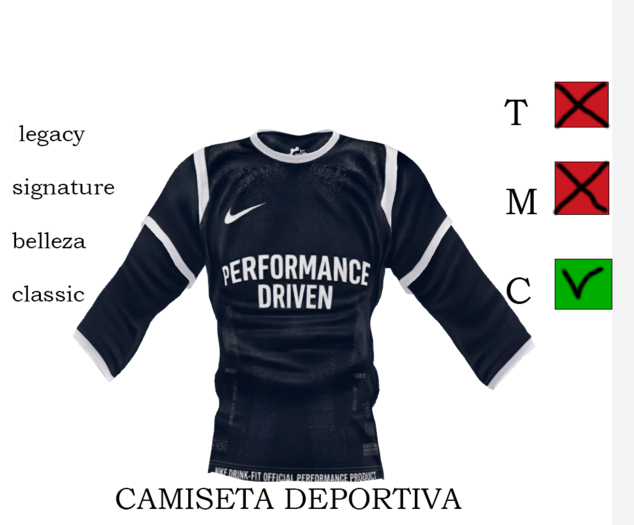 CAMISETA DEPORTIVA NEGRA