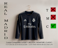 CAMISETA REAL MADRID NEGRA