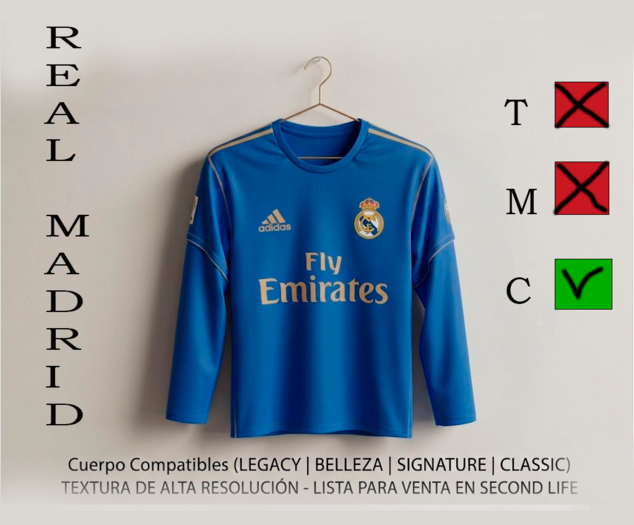 CAMISETA REAL MADRID AZUL