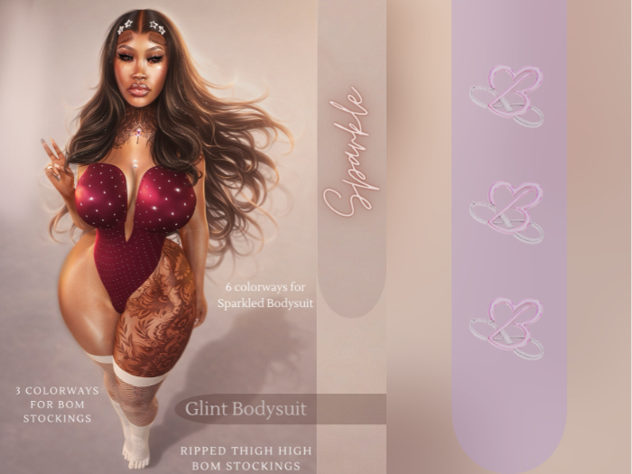Beauties Texture {Glint BodySuit} Fatpack