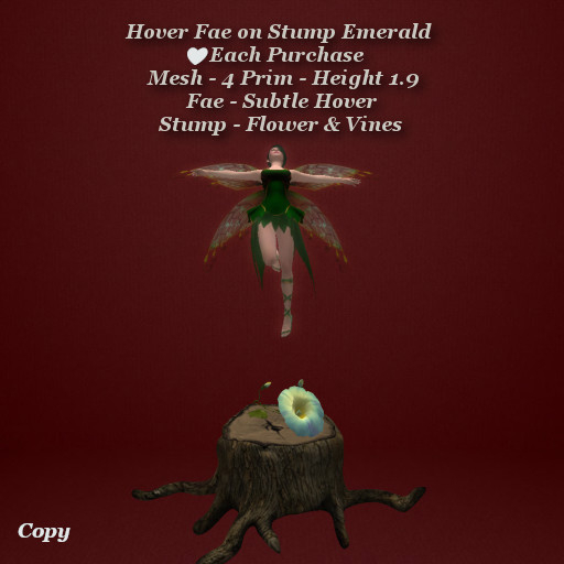 Hover Fae on Stump Emerald1