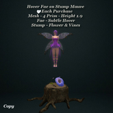 Hover Fae on Stump Mauve1