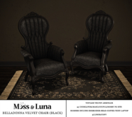Moss & Luna- Belladonna Chair (Black) (add)