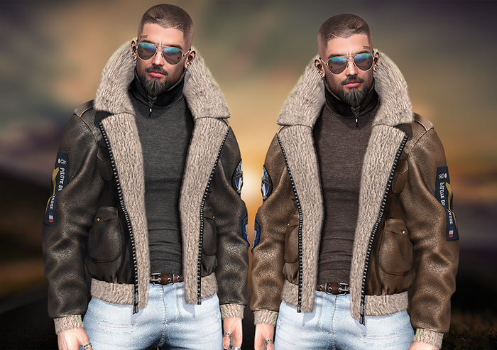[MFCNT] PILOT - Flight Jacket + TurtleNeck - BLACK