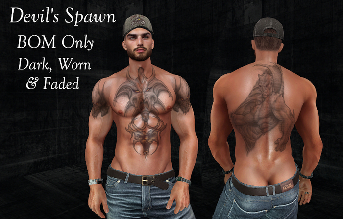 Etched  Devils Spawn Tattoo