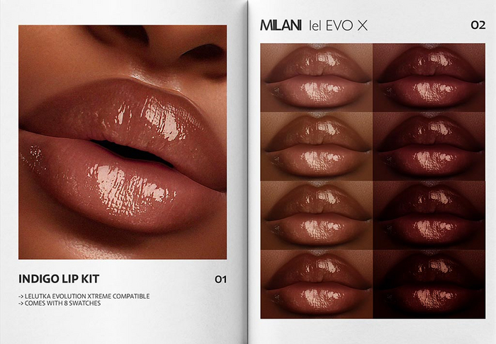 MILANI - "INDIGO" LIP KIT / FATPACK