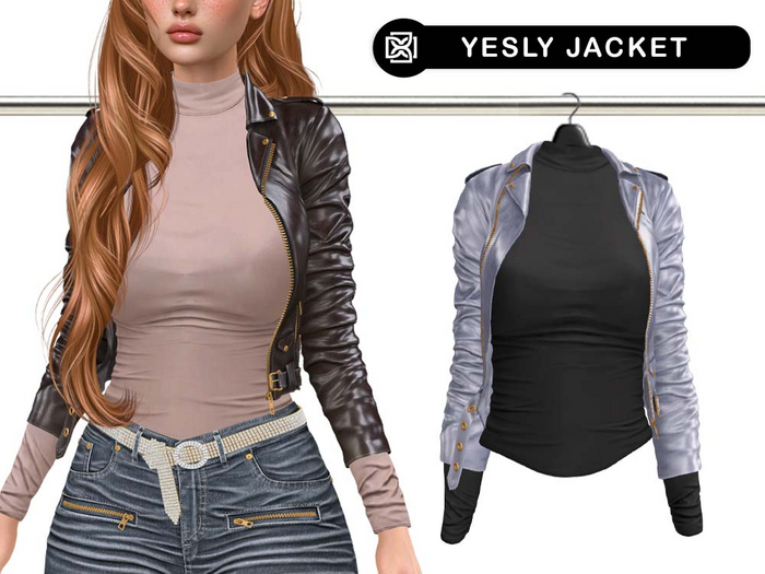 Addams // Yesly Leather Jacket with Top // N*21