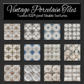 *Wallflowers* Vintage Porcelain Tiles