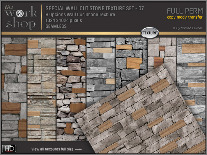 SPECIAL WALL CUT STONE TEXTURE SET - 07