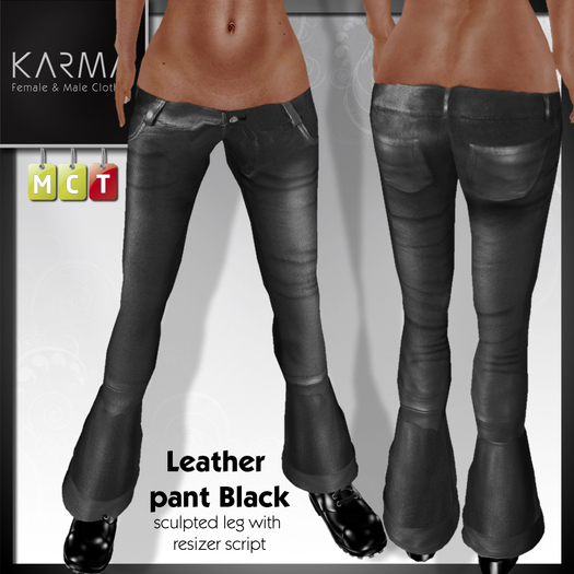 Karma - Leather Pants Black