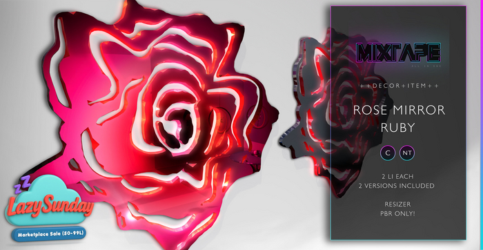 MIXTAPE Decor - rose mirror  ruby *Lazy Sunday*