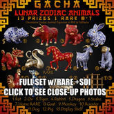Lunar Zodiac Animal FULL SET w/RARE +SOI