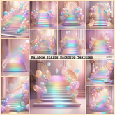 Rainbow Stairs Backdrop Textures