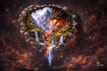 Dragon Valley Portal – Fantasy Landscape Wall Decor