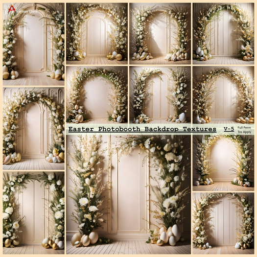 Easter Photobooth Backdrop Textures