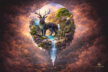 Mystic Forest Stag – Fantasy Spirit Portal