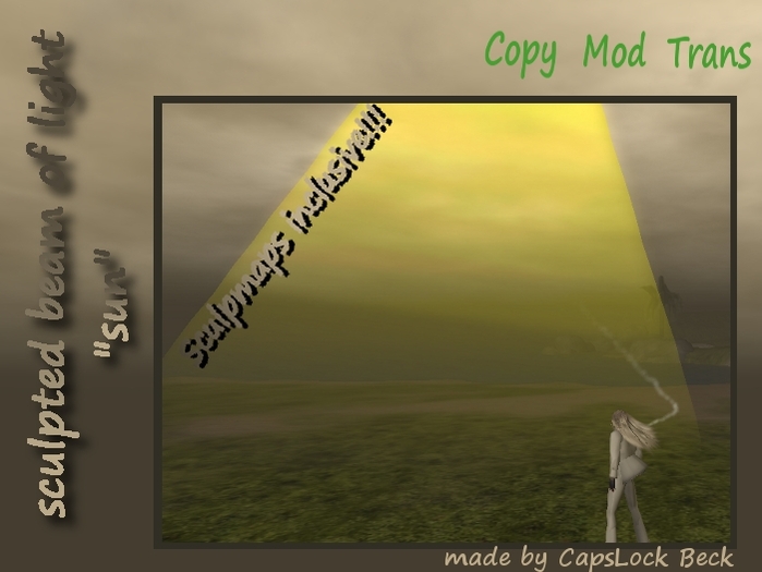 1 prim sunlight / sun beam / sculpted