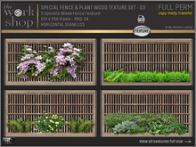SPECIAL FENCE & PLANT WOOD TEXTURE SET-03