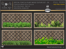 SPECIAL FENCE & PLANT WOOD TEXTURE SET-04
