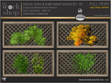 SPECIAL FENCE & PLANT WOOD TEXTURE SET-05