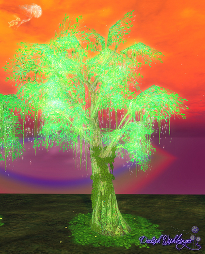DEMO Fantasy Glitter Tree Lime