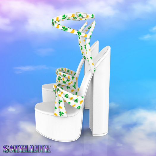 St Patricks White Heels Erika